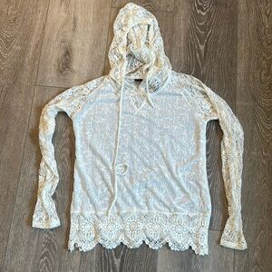 Lace lightweight hoodie